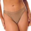 easyforever Women Shiny Metallic Low Rise Panty Briefs High Cut Ballet Dance Underwear Shorts Panties Bottoms Coffee Medium view 1