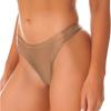easyforever Women Shiny Metallic Low Rise Panty Briefs High Cut Ballet Dance Underwear Shorts Panties Bottoms Coffee Medium view 3