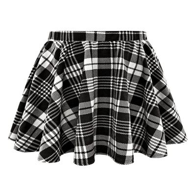 RITERA Women's y2k Plus Size Mini Skirt White Plaid Trendy Mini Causal Skater Skirt Basic Versatile Burgundy Ladies Oversized A-line Smooth Stretchy Elastic Waist Skirts 1x 14W-16W