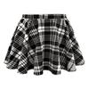RITERA Women's y2k Plus Size Mini Skirt White Plaid Trendy Mini Causal Skater Skirt Basic Versatile Burgundy Ladies Oversized A-line Smooth Stretchy Elastic Waist Skirts 1x 14W-16W view 1