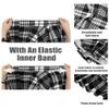 RITERA Women's y2k Plus Size Mini Skirt White Plaid Trendy Mini Causal Skater Skirt Basic Versatile Burgundy Ladies Oversized A-line Smooth Stretchy Elastic Waist Skirts 1x 14W-16W view 4