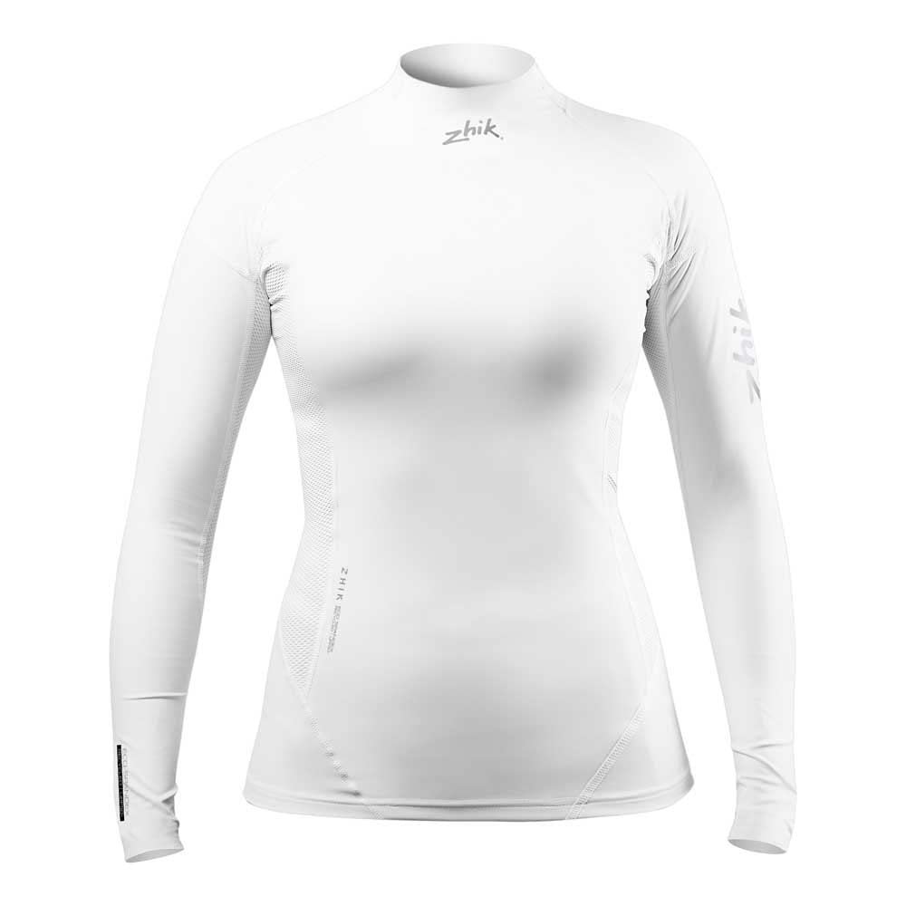 Zhik Womens ECO Spandex Rash Guard Long Sleeve - White DTP-0063 S