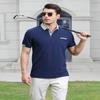 LIUPMWE Polo Shirts for Men with Pocket Elegante Plaided Short Sleeve Cotton T Shirts Golf Shirt,B-Blue 01,XXL view 3
