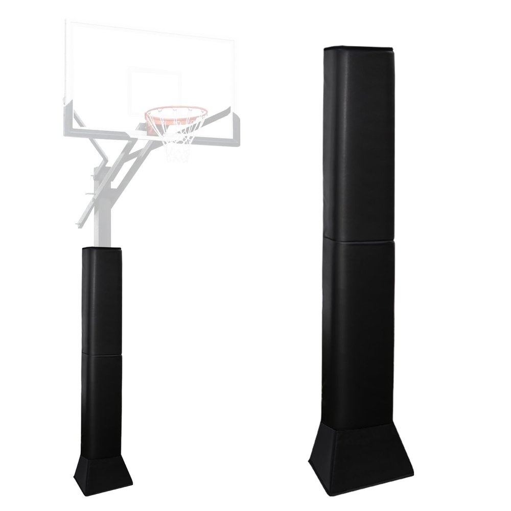 VANCL Heavy-Duty Pole Padding Outdoor Waterproof Durable Basketball Base Pads Square UV-Resistant Pole Padding for Square Pole for Protection Black(Fit 6x6 Inch Pole&Base-5 Feet High)