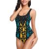Bahamas Fish Flag Women's One Piece Retro U Back Swimsuits Tummy Control Padding Bathing Suit High Cut Swimwear Large view 1