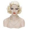 Finger Wave Wig - Women's Blonde Flapper 1920s Vintage Short Curly Wig for Halloween Party Cosplay Costume + Accessories view 3