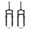 BOLANY Snow Beach Bike Suspension Fork 20 inch 4.0 Tire Fat Bicycle Air Front Fork Travel 120mm view 4
