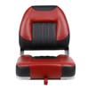 XGEAR Deluxe Low Back Boat Seat, Fold-Down Fishing Boat Seat (Black/Red, 2 Seats) view 2