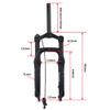 BOLANY Snow Beach Bike Suspension Fork 20 inch 4.0 Tire Fat Bicycle Air Front Fork Travel 120mm view 2