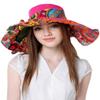 Women's Anti-UV Sun Protective Wide Brim Reversible Sun Hat Floppy Fold Beach Hat Cap UPF 50 Pink view 1