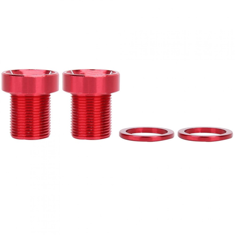 Aluminum Alloy Splined Bottom Bracket Bolts,Bottom Bracket, M15*19mm Titanium Bicycle Bike BB Axis Screws, (Black, Red)(red), Bottom Bracket, Aluminum Alloy Splined Bottom Bracwater gun water pi