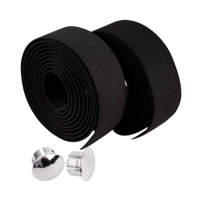 Soft Bikes Bar Tape Handle Wrap with 2 Bar Plugs for Touring Cycling and Road Racing 2PCS Per Set(Black), Bikes Handlebar Tape Bandage, Bikes Handlebar Tape Bandage, Soft Bikes Bar TapeBicycle