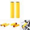 Avoid Skid Shock Proof Silicone Gel Bikes Handle Bar with End Plugs, Bikes Handlebar Grips, Comfortable Ergonomic Hand Grip(Yellow), Bikes Handlebar Grips, Avoid Skid Shock Proof Silicahandlebar Grip view 3