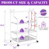 Mythinglogic Yoga Mat Storage Racks,Home Gym Storage Rack for Dumbbells Kettlebells Foam Roller, Yoga Strap and Resistance Bands, Workout Equipment Storage Organizer With Hooks and Wheels view 4