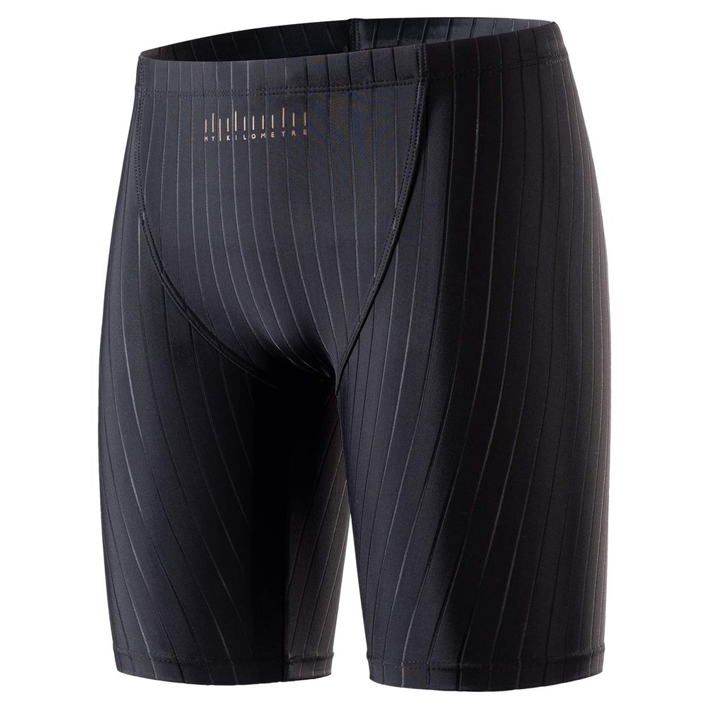 MY KILOMETRE Boys' Jammer Swimsuit with Drawstring Training Swimwear for Kids Endurance Boys Youth Swim Shorts Kids Swimsuit Black