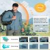 Outdoor Ventures Men's UPF 50+ UV Sun Protection SPF Hiking Shirt Long Sleeve Lightweight Quick Dry for Safari Travel Fishing Blue view 4
