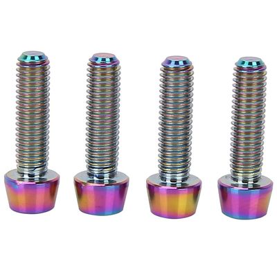 4pcs bikes tita nium Alloy Tapered Bolts , M5*18mm bikes Brake Screws Bolts , Mountain bikes Stem Fixed Screws , M5*18mm bikes Brake Screws Bolts , 4pcs bikes TitaBike Brake Screws Brake Lever Screws