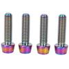 4pcs bikes tita nium Alloy Tapered Bolts , M5*18mm bikes Brake Screws Bolts , Mountain bikes Stem Fixed Screws , M5*18mm bikes Brake Screws Bolts , 4pcs bikes TitaBike Brake Screws Brake Lever Screws view 1