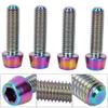 4pcs bikes tita nium Alloy Tapered Bolts , M5*18mm bikes Brake Screws Bolts , Mountain bikes Stem Fixed Screws , M5*18mm bikes Brake Screws Bolts , 4pcs bikes TitaBike Brake Screws Brake Lever Screws view 2