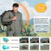 Outdoor Ventures Men's UPF 50+ UV Sun Protection SPF Hiking Shirt Long Sleeve Lightweight Quick Dry for Safari Travel Fishing Grey Green view 4