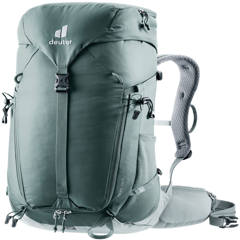 Deuter Trail 28L SL Backpack for Biking, Hiking & Trekking with Narrow Fit, U-Frame & Superior Breathability - Teal-Tin