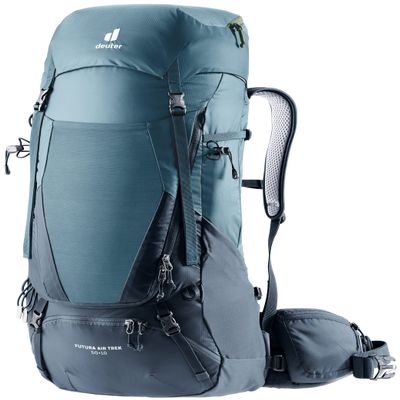 Deuter Futura Air Trek D3402121-1374 Men's Climbing Backpack, 50+10, Atlantic x Ink, 2021 Model