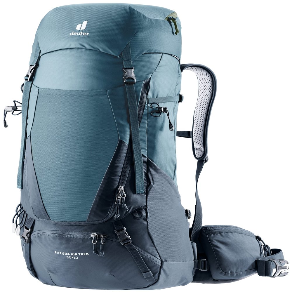 Deuter Futura Air Trek D3402121-1374 Men's Climbing Backpack, 50+10, Atlantic x Ink, 2021 Model