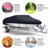 190T V-Hull Yacht Cover Outdoor Waterproof Boat Cover Anti-UV Trailerable Anti-Smashing Tear Proof All Weather Protection 14-22FT,14-16ft view 2