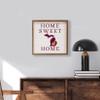 Kendrick Home + Stadium Home Sweet Home Collegiate Framed Square Wood Sign With State And Team Logo (12x12, Home Sweet Home Central Michigan) view 2