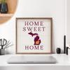 Kendrick Home + Stadium Home Sweet Home Collegiate Framed Square Wood Sign With State And Team Logo (12x12, Home Sweet Home Central Michigan) view 3