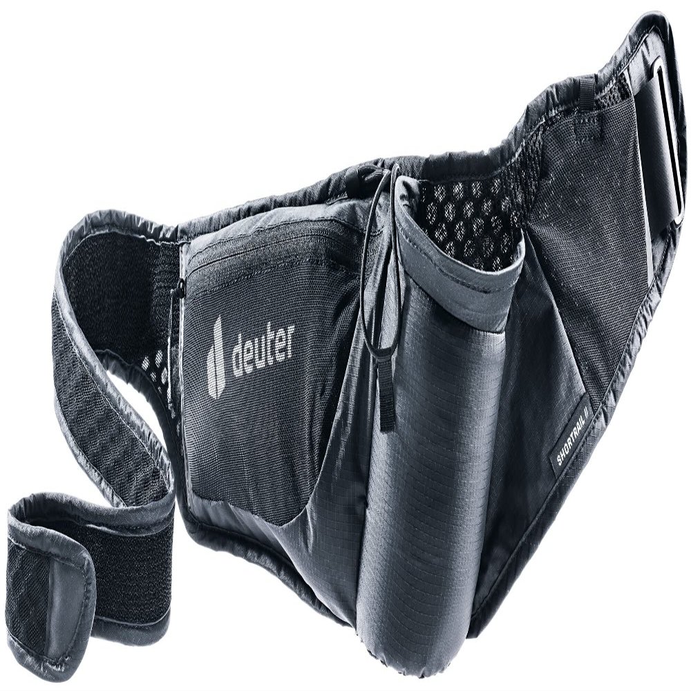 Deuter Shortrail II Endurance Waist Pack I Runners Fanny Pack with Hydration System for Trail Biking & Hiking - Black