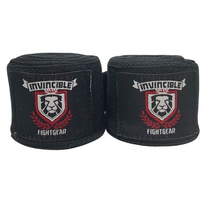 Amber Fight Gear Ultimate 180-Inch Mexican Style Elastic Hand Wraps Premium Quality Boxing Kickboxing Muay Thai MMA Wraps for Men and Women, Black, Sold as a Pair
