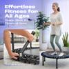 MXL Maximus PRO Bungee Rebounder - Premium 40" Indoor Mini Trampoline for Adults, Quiet Soft Bounce with 60 Connectors, Foldable Legs, DVD & Online Workouts, 400lb view 2