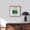 Kendrick Home + Stadium Home Sweet Home Collegiate Framed Square Wood Sign With State And Team Logo (12x12, Home Sweet Home NDSU) view 2