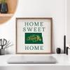 Kendrick Home + Stadium Home Sweet Home Collegiate Framed Square Wood Sign With State And Team Logo (12x12, Home Sweet Home NDSU) view 3