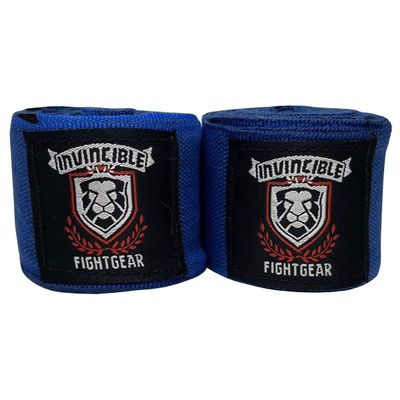 Amber Fight Gear Ultimate 180-Inch Mexican Style Elastic Hand Wraps Premium Quality Boxing Kickboxing Muay Thai MMA Wraps for Men and Women, Blue, Sold as a Pair