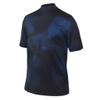 Monterey Club Men's Print Mock Shirt #3313 (Malibu Blue/Black, X-Large) view 1