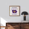Kendrick Home + Stadium Home Sweet Home Collegiate Framed Square Wood Sign With State And Team Logo (12x12, Home Sweet Home UNI) view 2