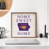 Kendrick Home + Stadium Home Sweet Home Collegiate Framed Square Wood Sign With State And Team Logo (12x12, Home Sweet Home UNI) view 3