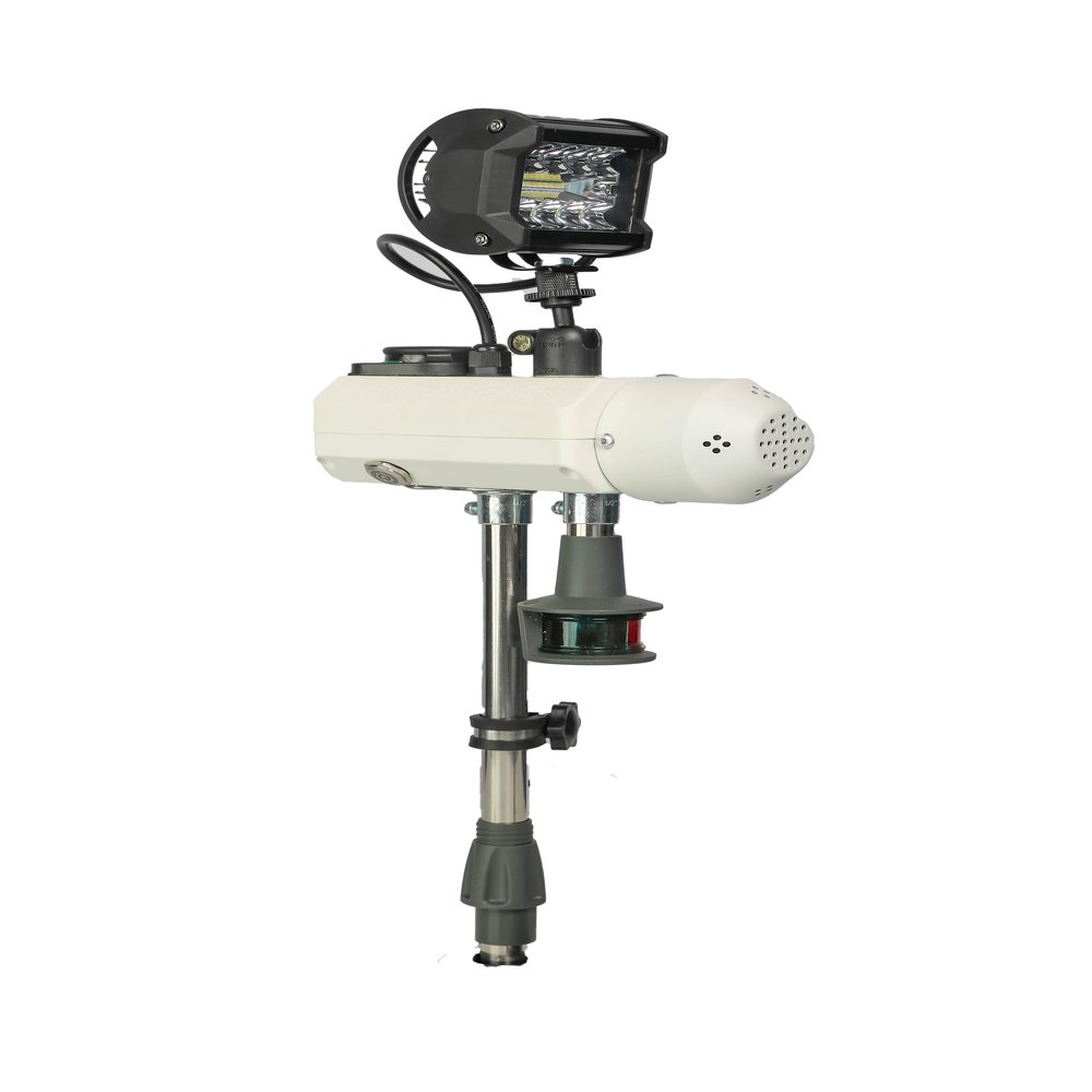 Basin Boat Lighting - EarlyBird CUSTOM full + NAV 2-PIN 60W/6,000 Lumens SmartBird Safety Lighting System, USCG 2nm Nav, USB Port, Key Fob remote and NEW Bluetooth for iOS/Android app (not included)