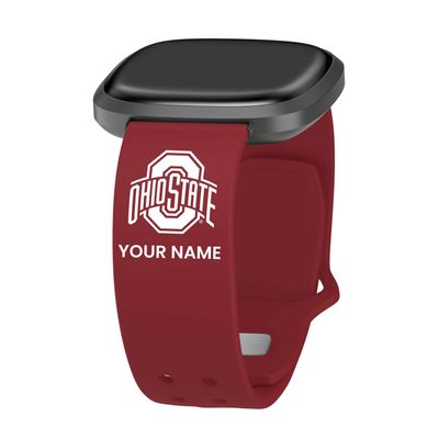 Affinity Bands Ohio State Buckeyes Custom Name HD Watch Band compatible with Fitbit Versa 3 & Sense 1 (20mm Short)