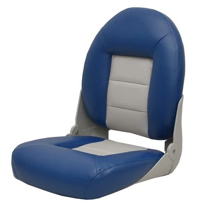 Boat High Back Folding Fishing Seat 75115GB | Cruistyle Blue Gray