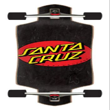 9.0in Classic Dot Santa Cruz Drop Thru Longboard