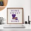 Kendrick Home + Stadium Home Sweet Home Collegiate Framed Square Wood Sign With State And Team Logo (12x12, Home Sweet Home LSU) view 3