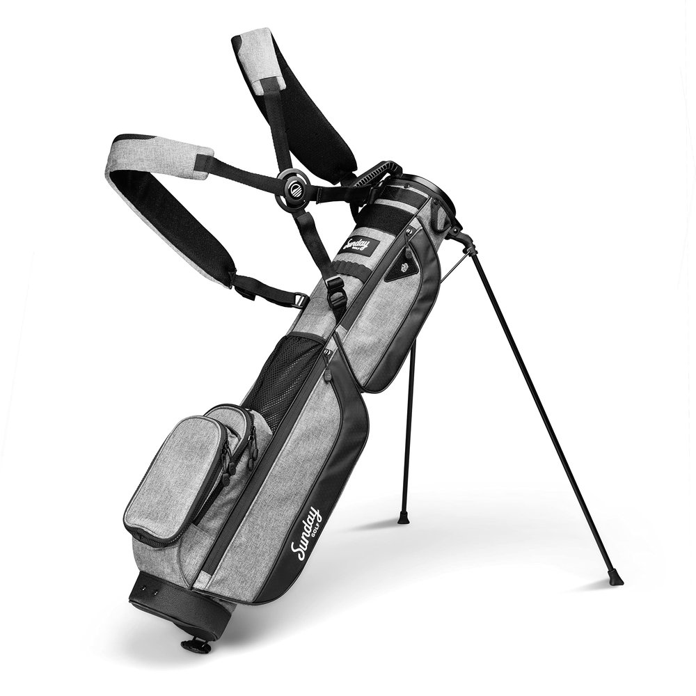 The Original Sunday Golf Loma XL Bag  Lightweight Golf Bag with Strap & Stand, Easy to Carry Pitch n Putt Stand Bag for Driving Range, Par 3 & Executive Courses, 3.4 lbs (Heather Gray)