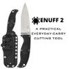 Spyderco Enuff 2 Fixed Blade Knife with VG-10 Steel and Black FRN Handle - Includes Polymer Sheath - PlainEdge - FB31PBK2 view 2
