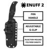 Spyderco Enuff 2 Fixed Blade Knife with VG-10 Steel and Black FRN Handle - Includes Polymer Sheath - PlainEdge - FB31PBK2 view 4