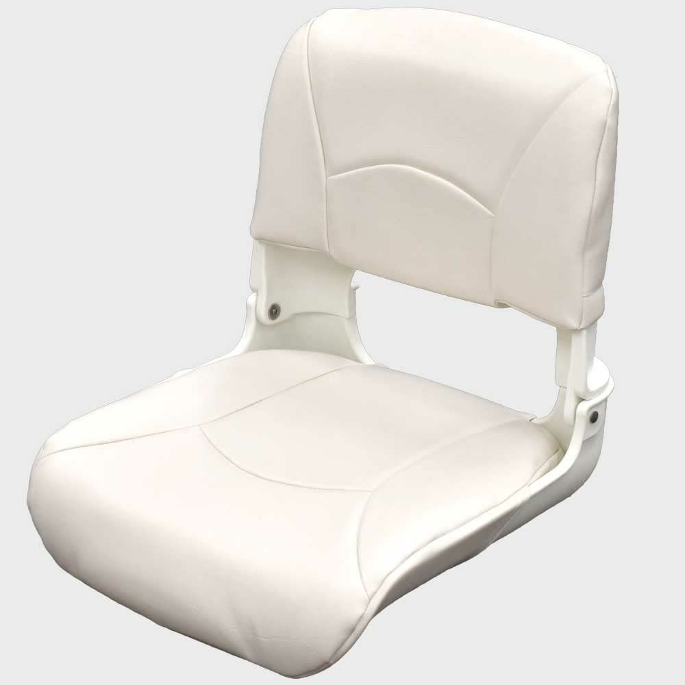 Boat Folding Fishing Seat 75113W | White Vinyl