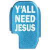 NDZ Performance Rear Slide Cover Plate for Sig P365 P365X P365 XL P365 X Macro P365 Fuse 9mm .380 Laser Engraved Aluminum in Blue - Y'all Need Jesus Text view 1