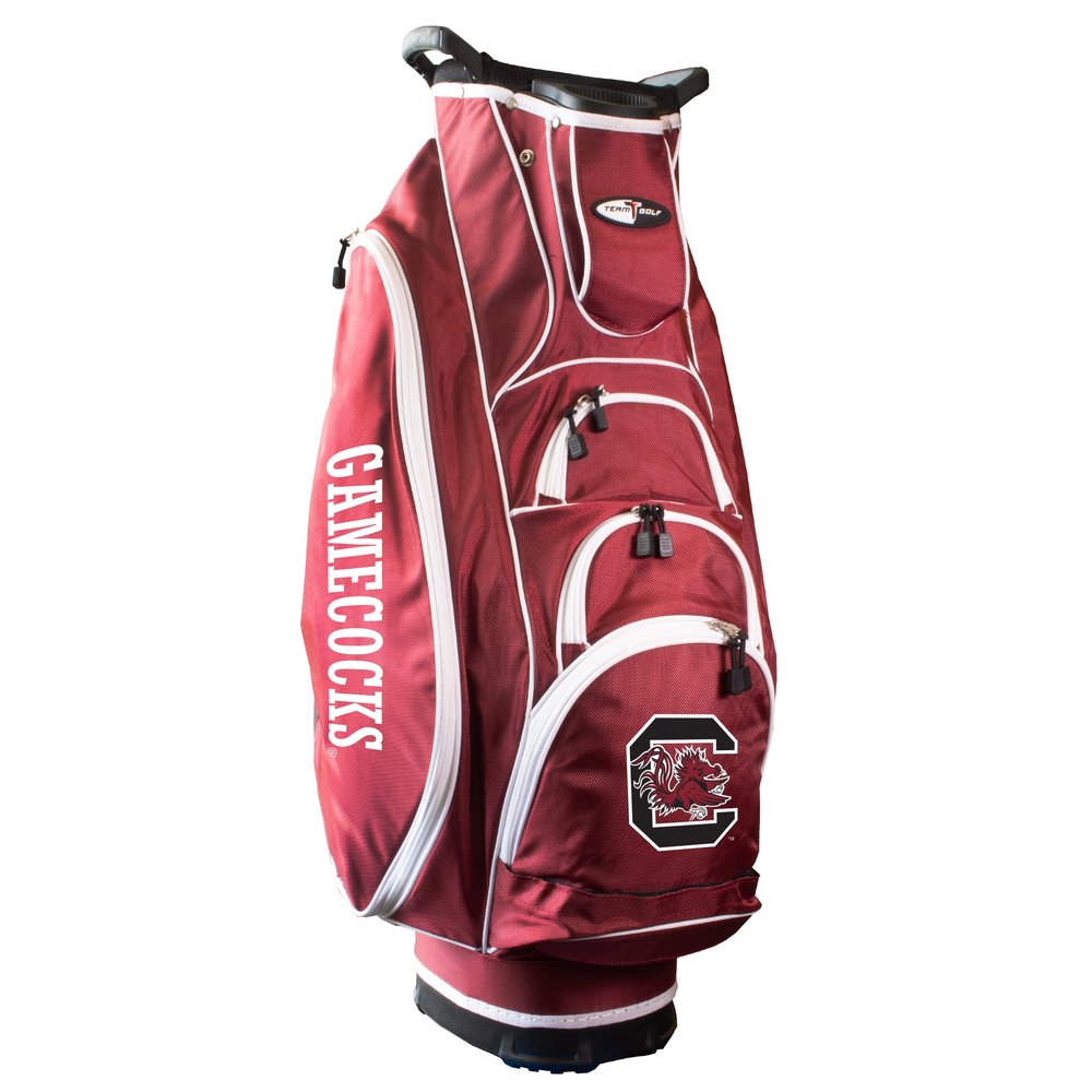Team Golf NCAA South Carolina Albatross Golf Bag Lightweight, 10-Way Club Divider, Spring Action Stand, Insulated Cooler Pocket, Velcro Glove and Umbrella Holder & Lift Assist Handles